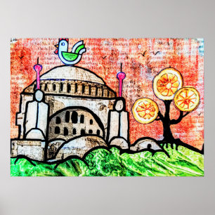 Poster Église de poulet