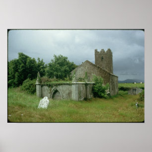 Poster Église et cimetière médiévales