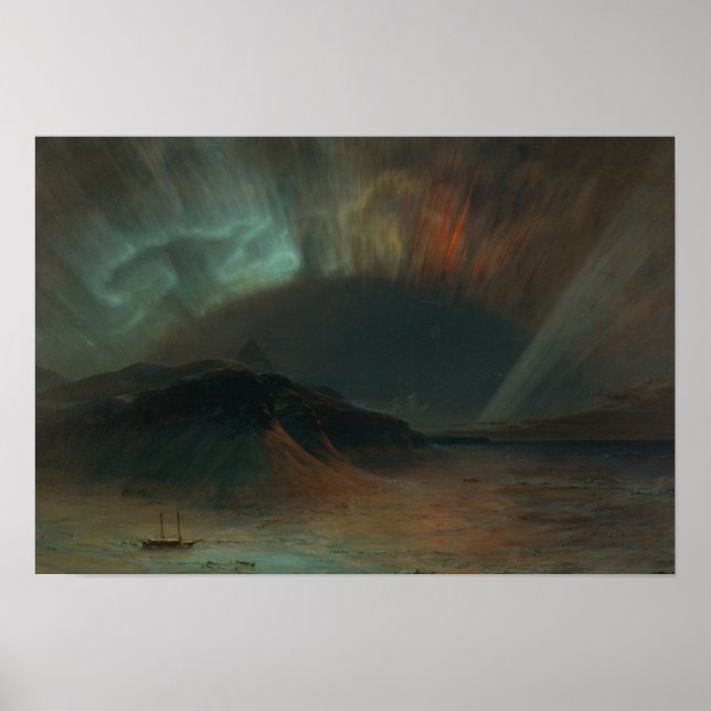 Poster Église Frederic Edwin - Aurora Borealis (Devant)