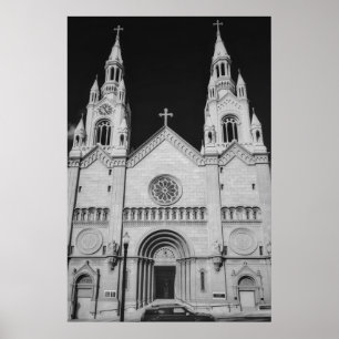 Poster Église monochrome St. Peter et Paul San Francisco