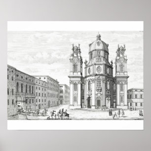Poster Eglise Notre Dame, Salzbourg, Autriche, de 'Ent