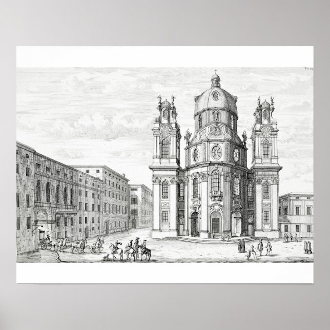 Poster Eglise Notre Dame, Salzbourg, Autriche, de 'Ent (Devant)
