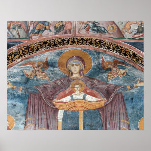 Poster Église orthodoxe serbe, et un site de l'UNESCO, 2