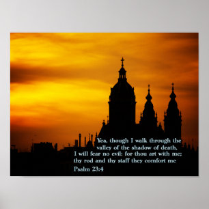 Poster Église Psaume 23:4