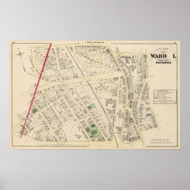 Poster Église Saint-Patricks et State St School Atlas (Devant)