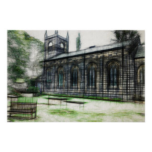 Poster Église Sainte-Marie, Luddenden