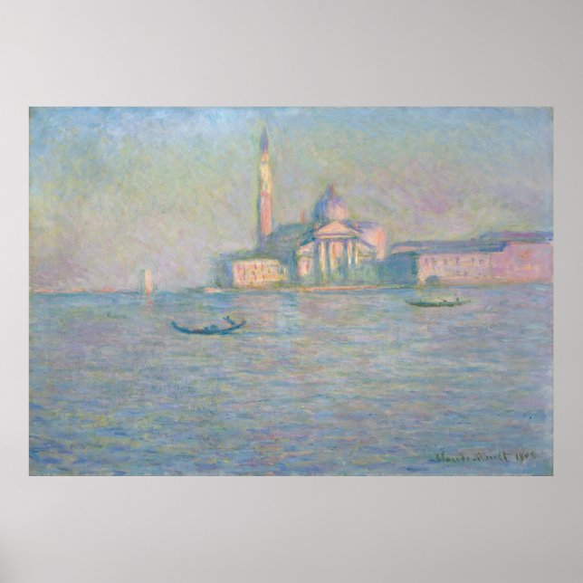 Poster Église San Giorgio Maggiore Venise par Monet (Devant)