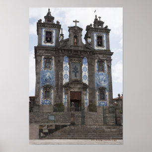 Poster Église Santo Ildenfonso Avec Panneaux Carrelés