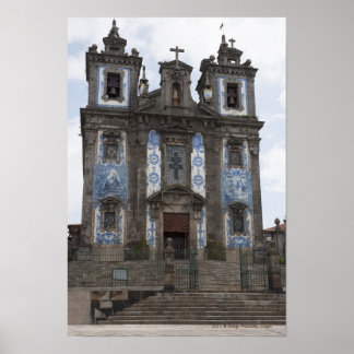 Poster Église Santo Ildenfonso Avec Panneaux Carrelés