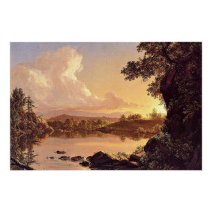 Poster Église - Scène sur le ruisseau Catskill,