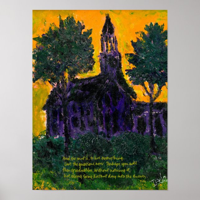 Poster Église violette (Devant)