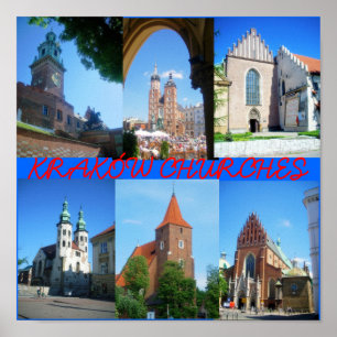 Poster Églises de Cracovie