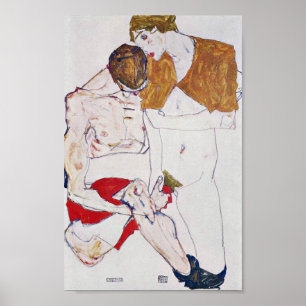 Poster Egon Schiele - Amoureux