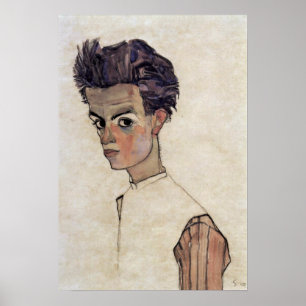 Poster Egon Schiele - autoportrait
