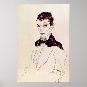 Poster Egon Schiele - autoportrait