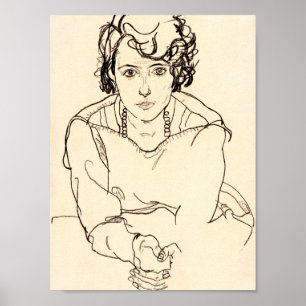 Poster Egon Schiele - Femme assise