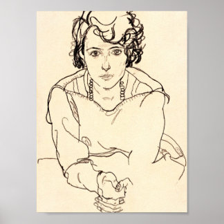 Poster Egon Schiele - Femme assise