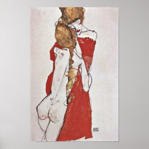 Poster Egon Schiele - Mère et fille