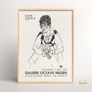 Poster Egon Schiele Portrait de la femme de l'artiste Imp