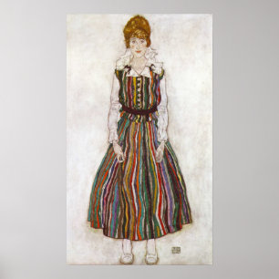 Poster Egon Schiele Portrait de l'affiche Edith Schiele