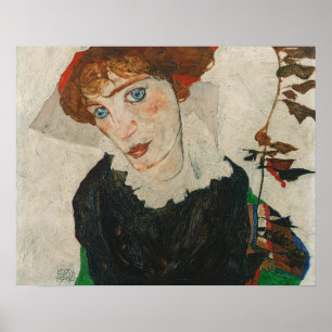 Poster Egon Schiele Portrait de Wally Neuzil