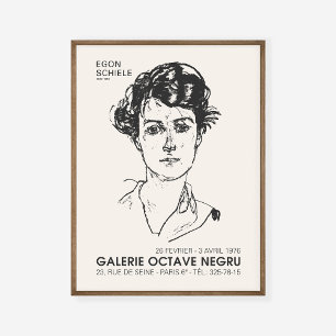 Poster Egon Schiele Portrait d'une exposition d'art pour 