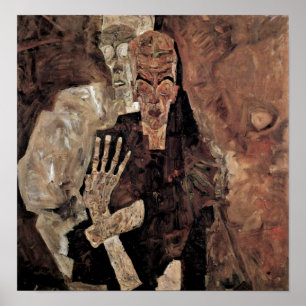 Poster Egon Schiele - Selbstseher ou mort et homme
