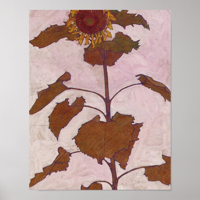 Poster Egon Schiele - Tournesol 1909 (Devant)