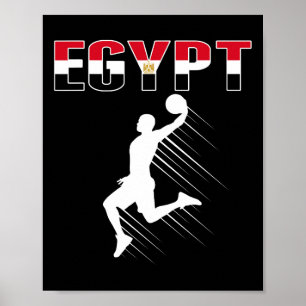 Poster Égypte Bysketbyll Fans Jersey - Drapeau égyptien C