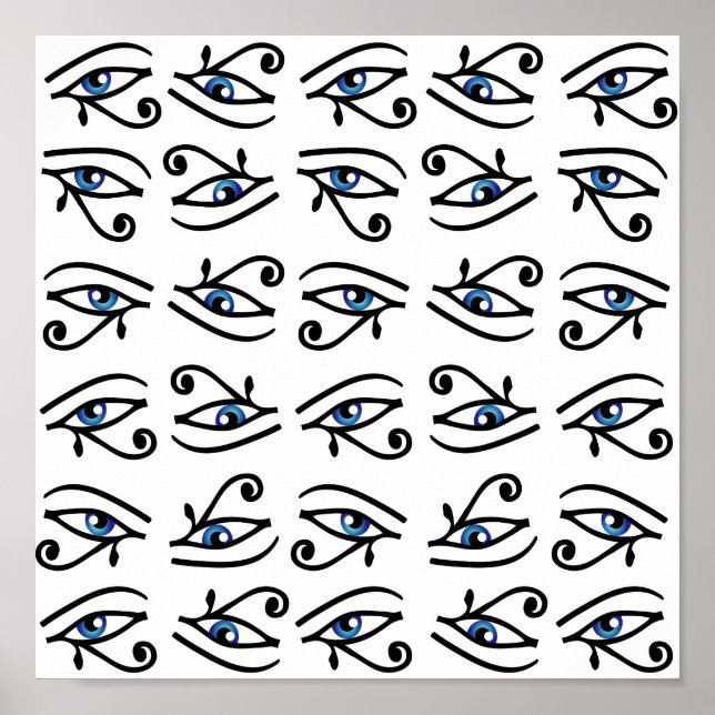Poster Egyptien Eye of Horus or wadjet (Devant)