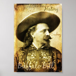 Poster Eh bien Worn Buffalo Bill Cowboy