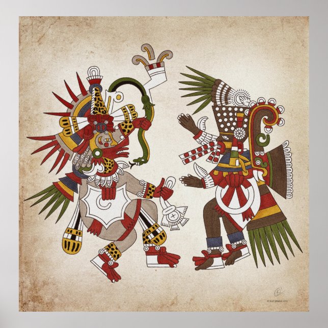 Poster Ehecatl & Tezcatlipoca (Devant)