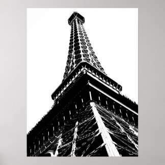 Poster Eiffel en blanc