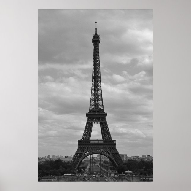 Poster eiffel noir et blanc (Devant)