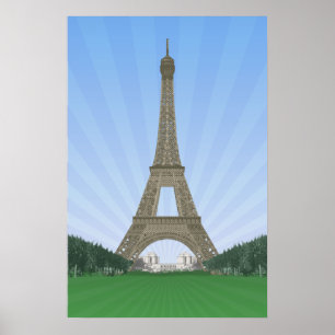 Poster: Eiffelturm Paris: Vector Zeichnend Poster