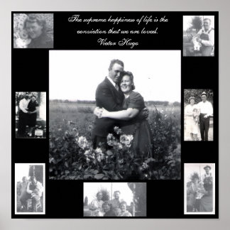 Poster Eight Photo Family Love Quote