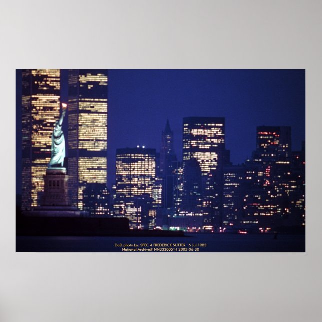 Poster / Ein Abend-Blick auf die New Yorker Skylin (Vorne)