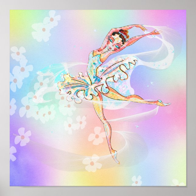 Poster einer Ballerina für den Raum der jungen Mäd (Vorne)