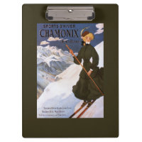 Poster einer Frau beim Skifahren in Grün