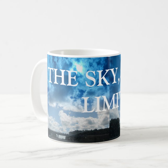 Poster eines Londoner Sky Kaffeetasse (Vorderseite Links)