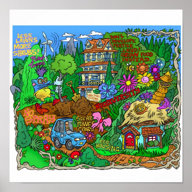 Poster eines Öko Lifestyle. (Vorne)