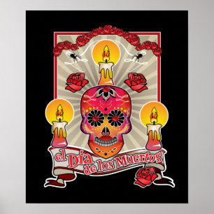 Poster El Dia De Los Muertos - Jour des Morts