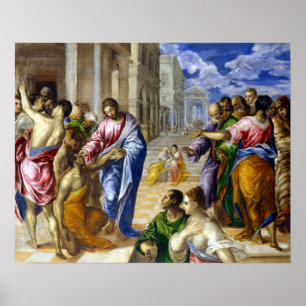 Poster El Greco le Christ guérissant les aveugles
