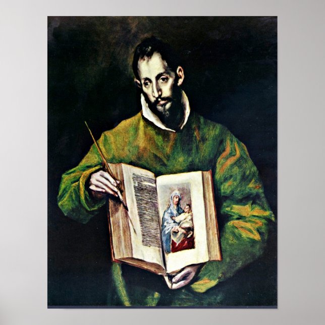 Poster El Greco - St Luke comme peintre (Devant)
