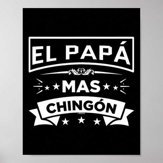 Poster El Papa Mas Chingon Funny Pères Mexicains Espagnol (Devant)