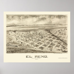 Poster EL Reno, carte panoramique d'OK - 1891