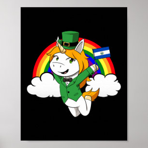 Poster El Salvador Drapeau fièrement salvadorien St. Patr