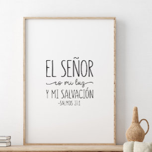 Poster El Señor es mi luz, Salmos 27:1