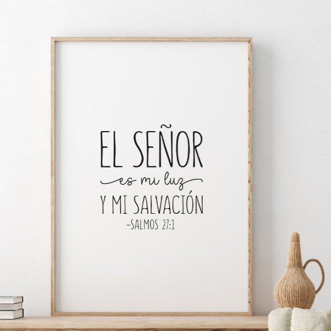 Poster El Señor es mi luz, Salmos 27:1 (Créateur téléchargé)