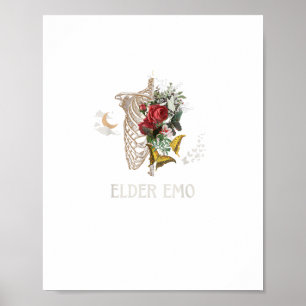 Poster Elder Emo Drôle Gothique Plus âgé Cottagecore Gobl